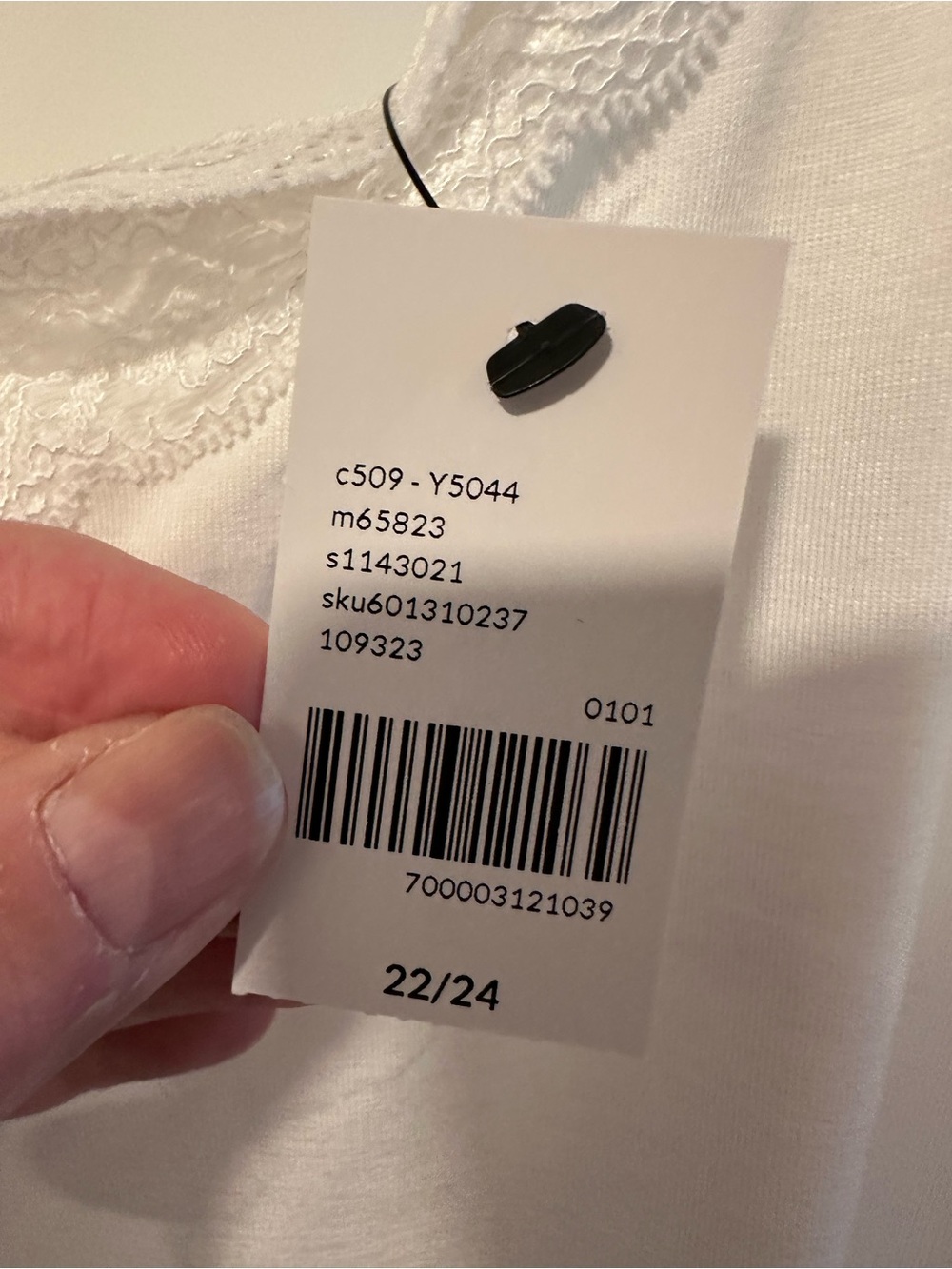 NWT 22/24 Lane Bryant White Lace Trim Tank Cami - Picture 5 of 14